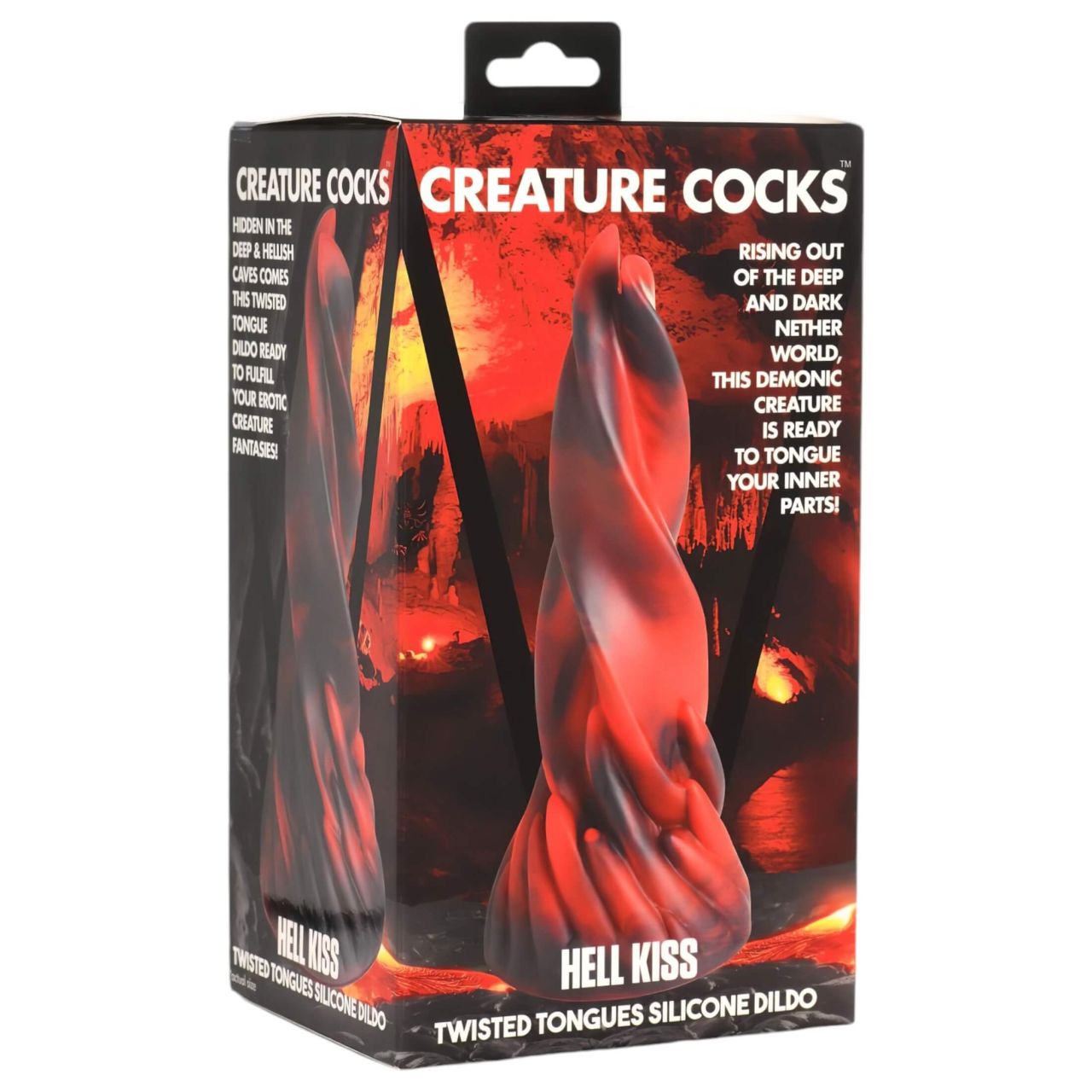 Creature Cocks Hell Kiss - csavart szilikon dildó - 19cm (piros) Creature Cocks Hell Kiss - csavart szilikon dildó - 19cm (piros)