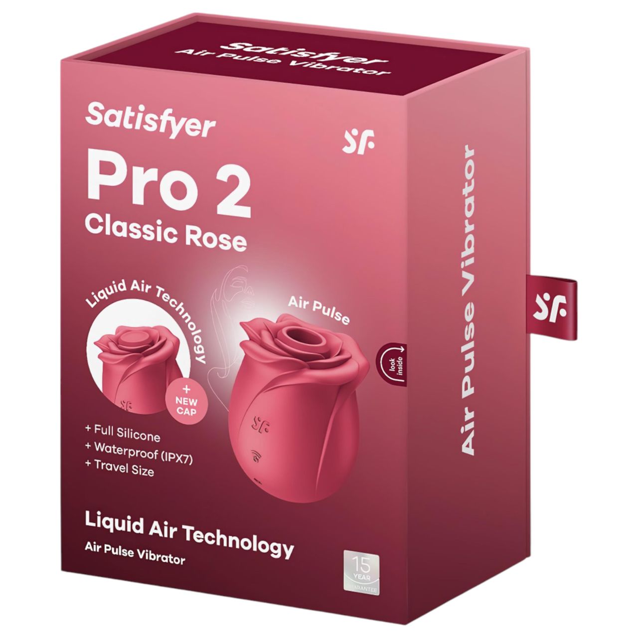 Satisfyer Pro 2 Rose Classic - akkus léghullámos csiklóizgató (piros)