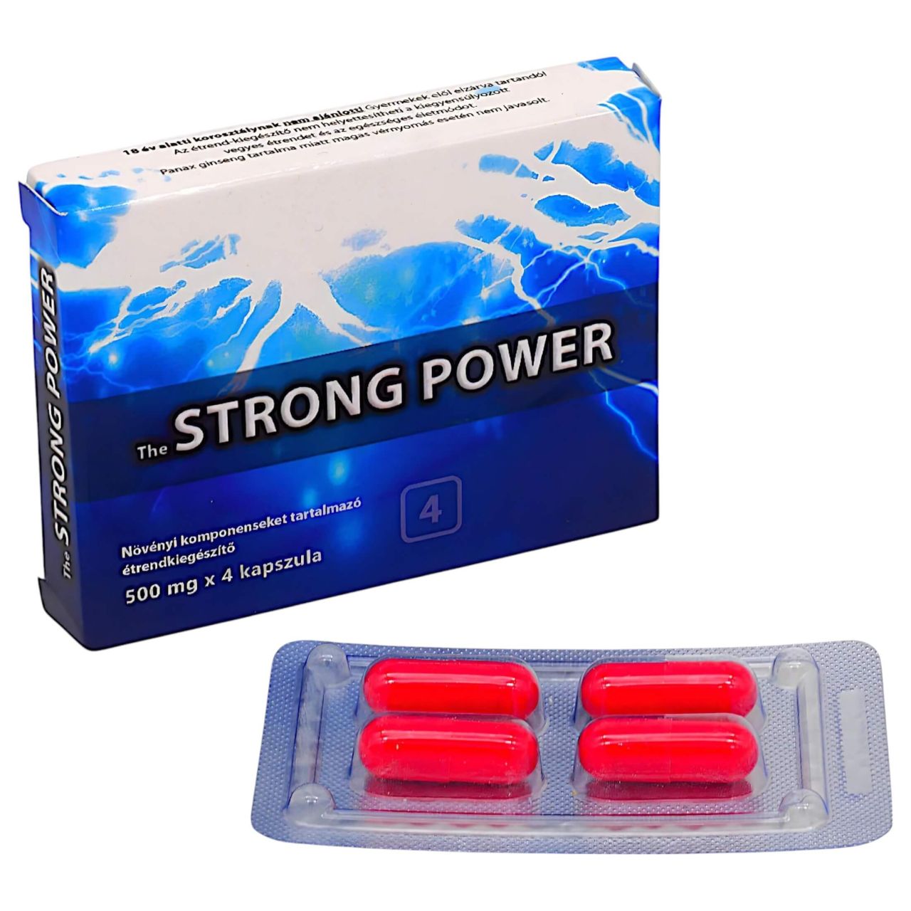 Strong Power Plus - étrend-kiegészítő kapszula férfiaknak (4db)