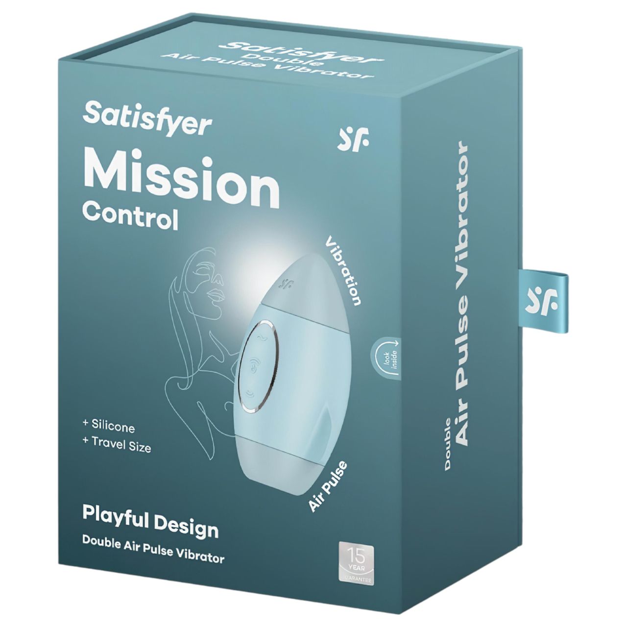 Satisfyer Mission Control - akkus, léghullámos csiklóizgató (kék)