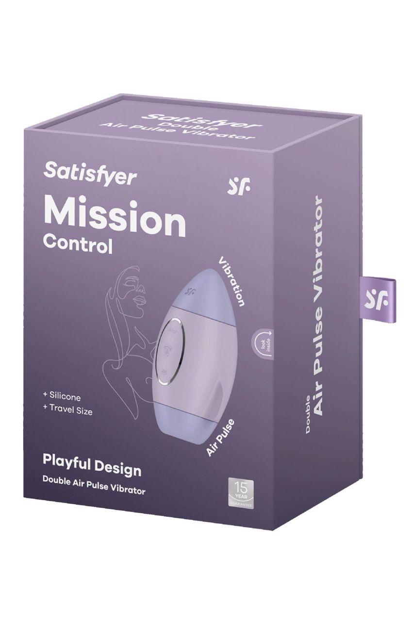 Satisfyer Mission Control - akkus, léghullámos csiklóizgató (lila)
