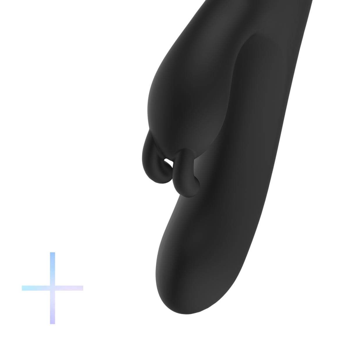 BLAQ - digitális, nyuszis csiklókaros vibrátor (fekete)
