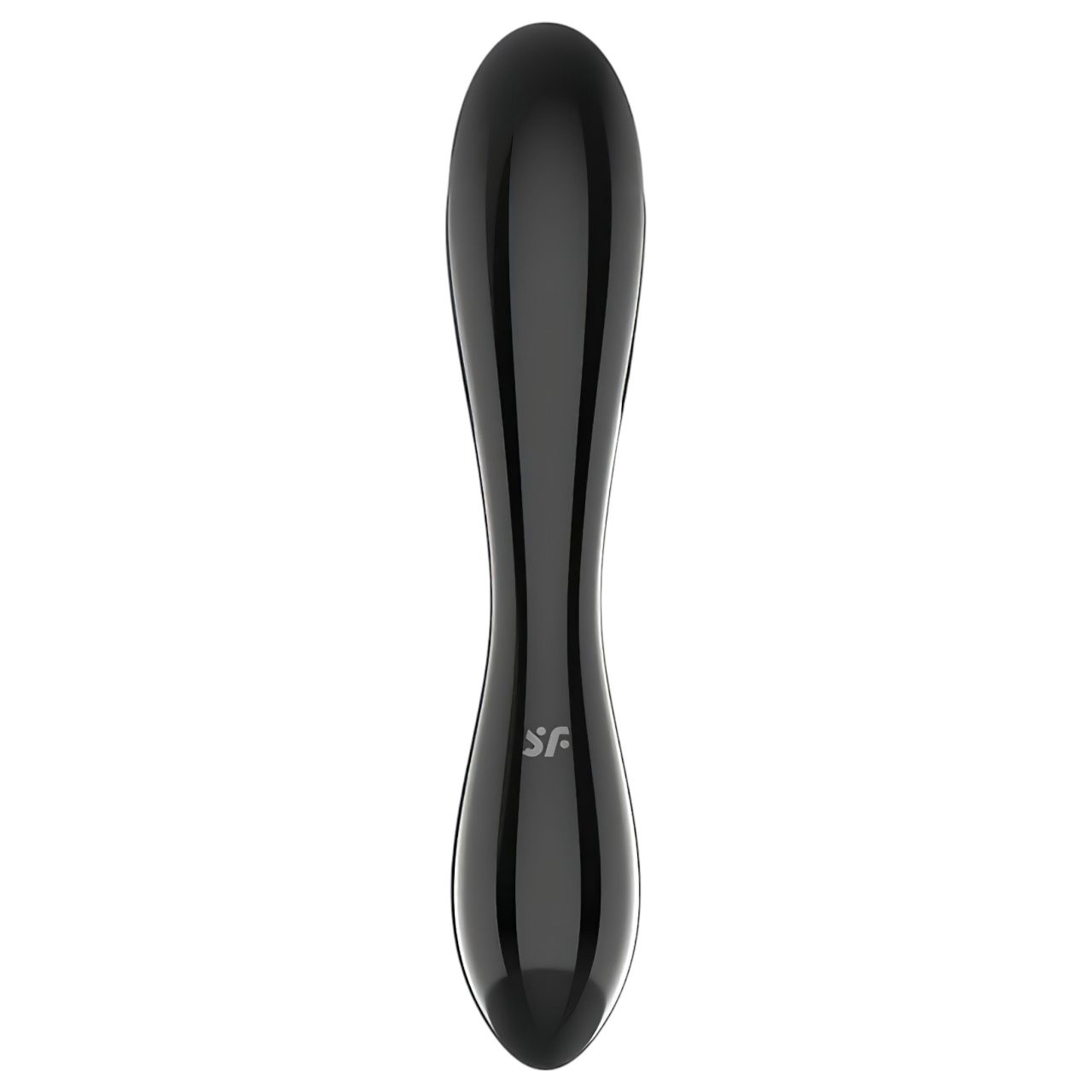 Satisfyer Dazzling Crystal 1 - 2 végű üveg dildó (fekete)