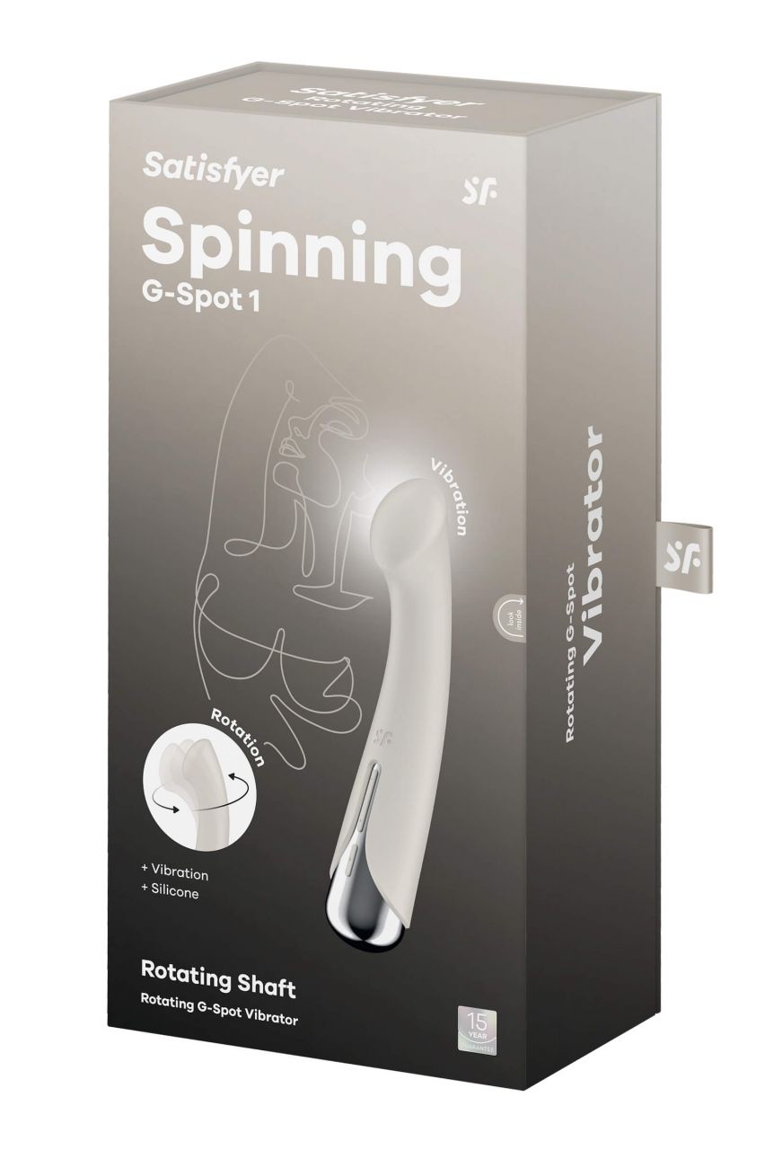 Satisfyer Spinning G-Spot 1 - forgó fejes G-pont vibrátor (bézs)