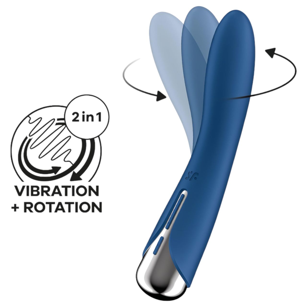 Satisfyer Spinning Vibe 1 - forgó fejes G-pont vibrátor (kék)