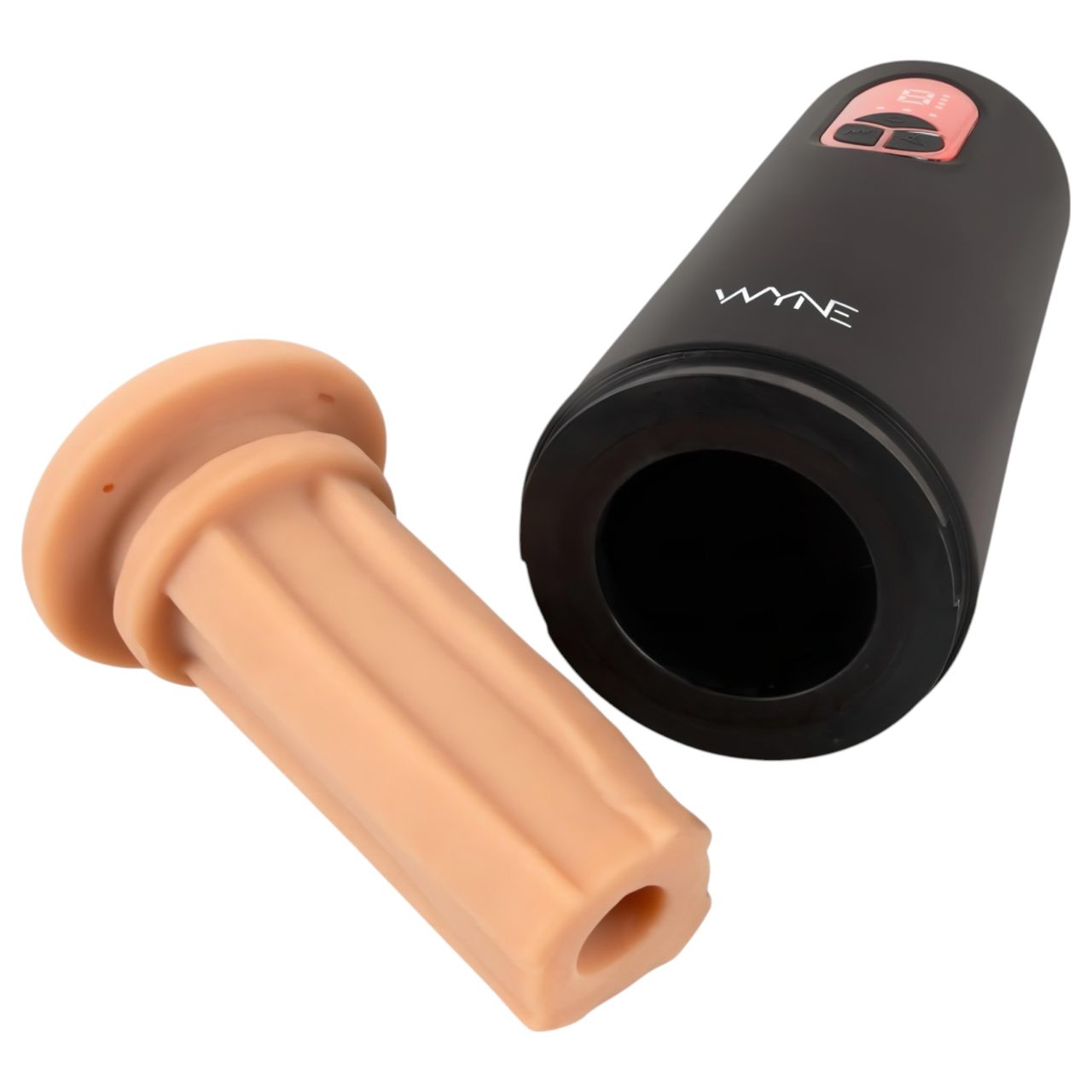 WYNE 07 - akkus, rezgő-szívó maszturbátor (fekete) WYNE 07 - akkus, rezgő-szívó maszturbátor (fekete)