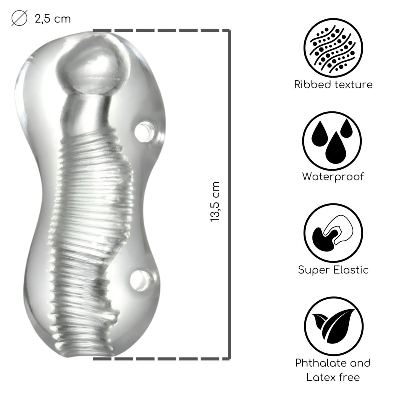 / Desirel Vortex - maszturbátor (átlátszó)