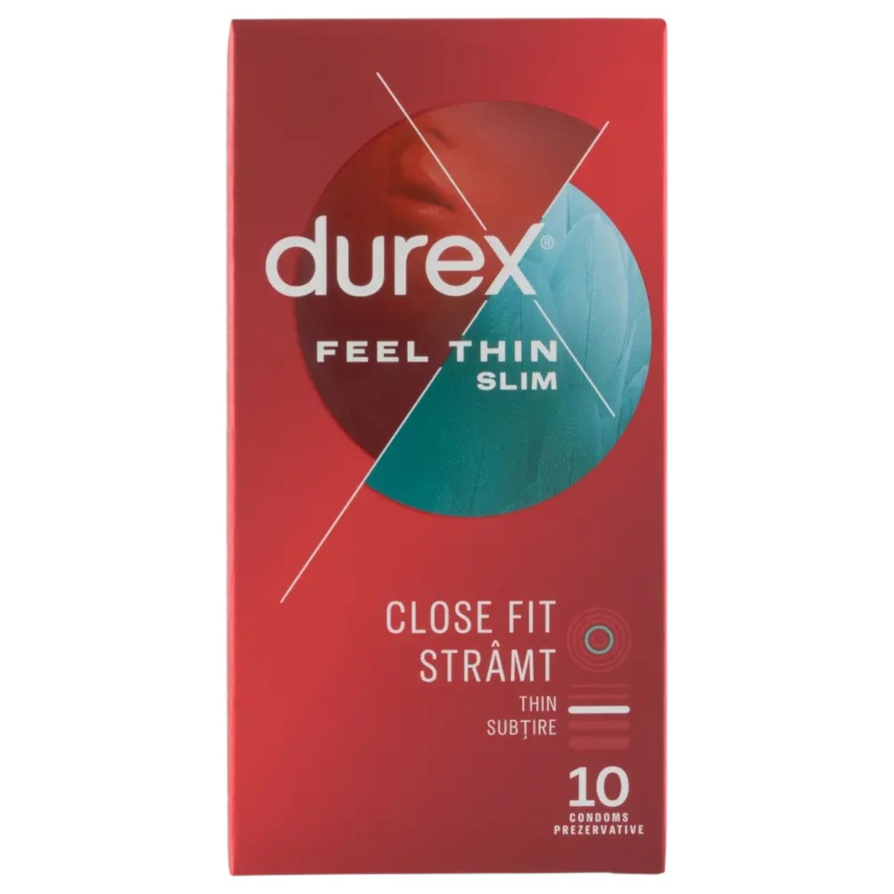 Durex Feel Thin Slim Fit - élethű érzés óvszer (10db)