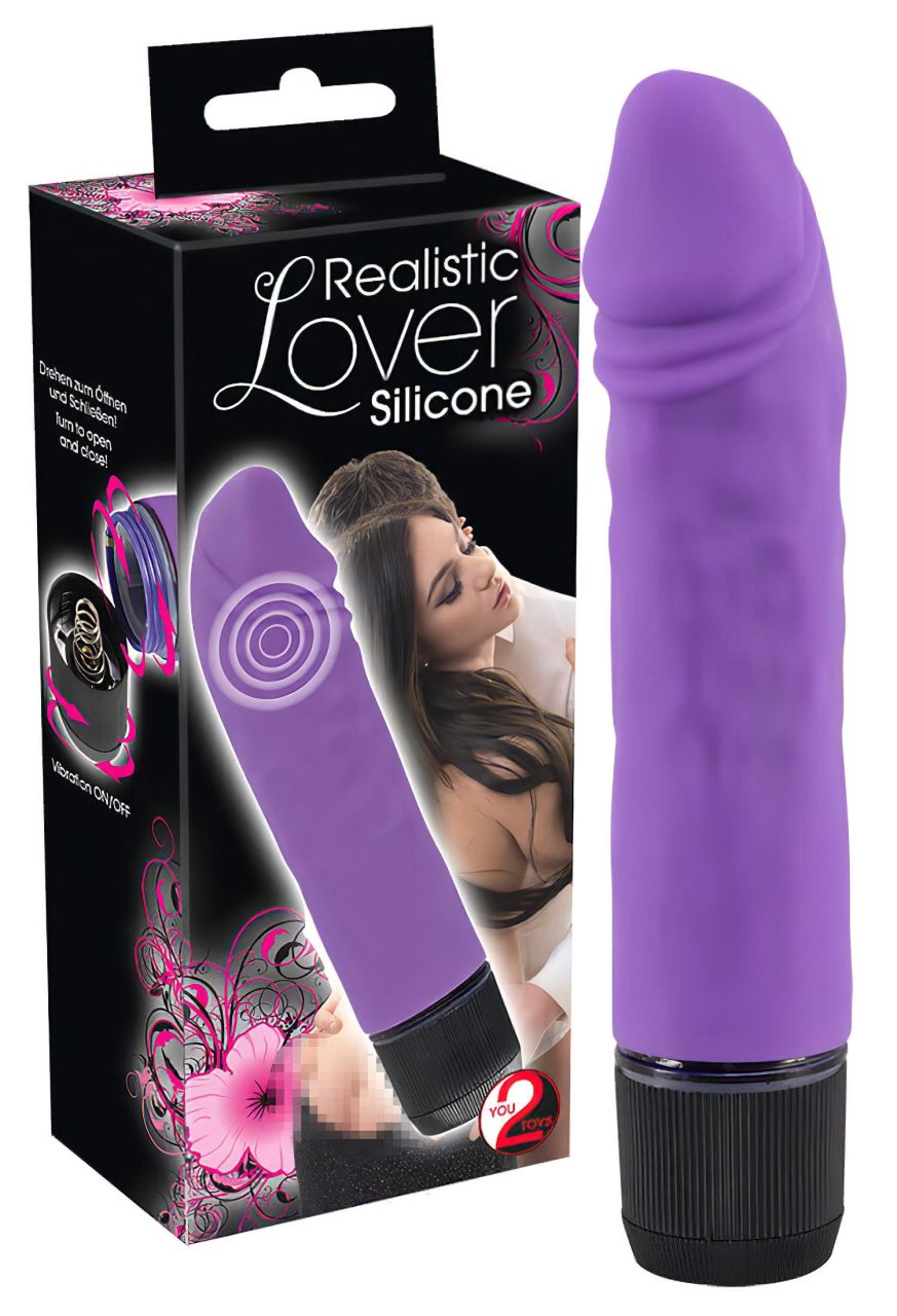 You2Toys - Silicone Lover - realisztikus vibrátor (lila)