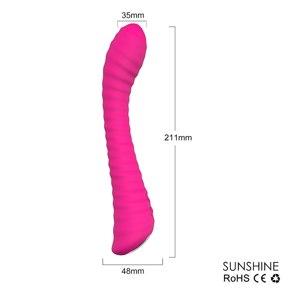Sex HD Sunshine - akkus, barázdált G-pont vibrátor (pink)