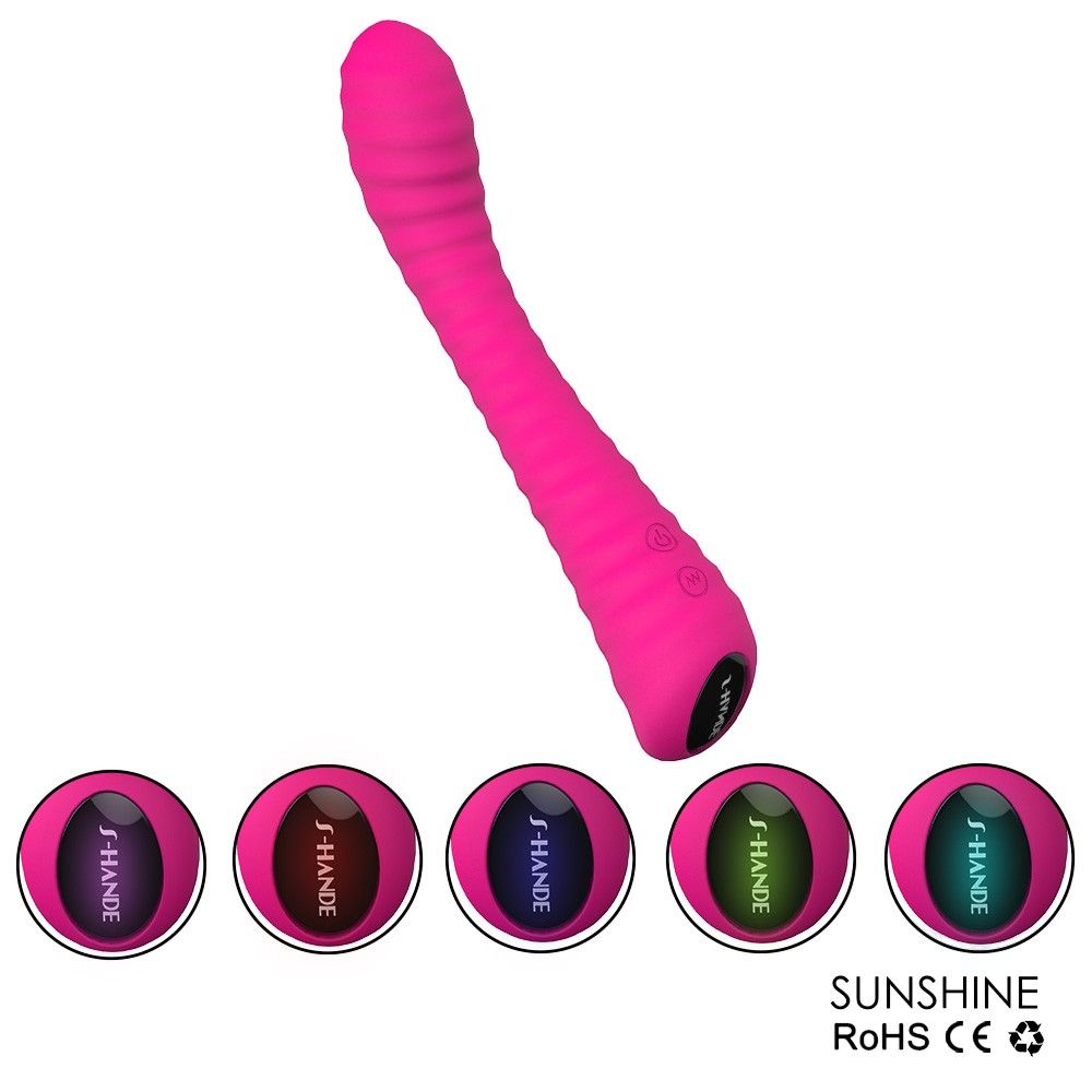 Sex HD Sunshine - akkus, barázdált G-pont vibrátor (pink)
