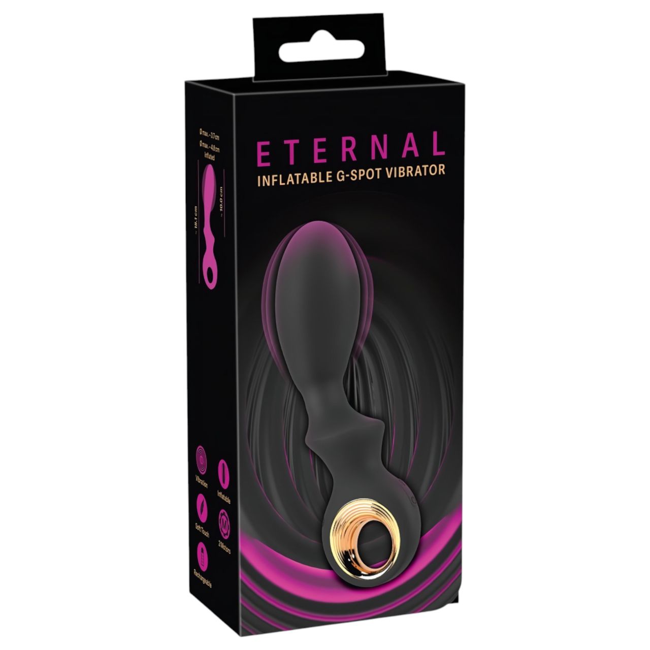 Eternal - felpumpálható G-pont vibrátor (fekete)