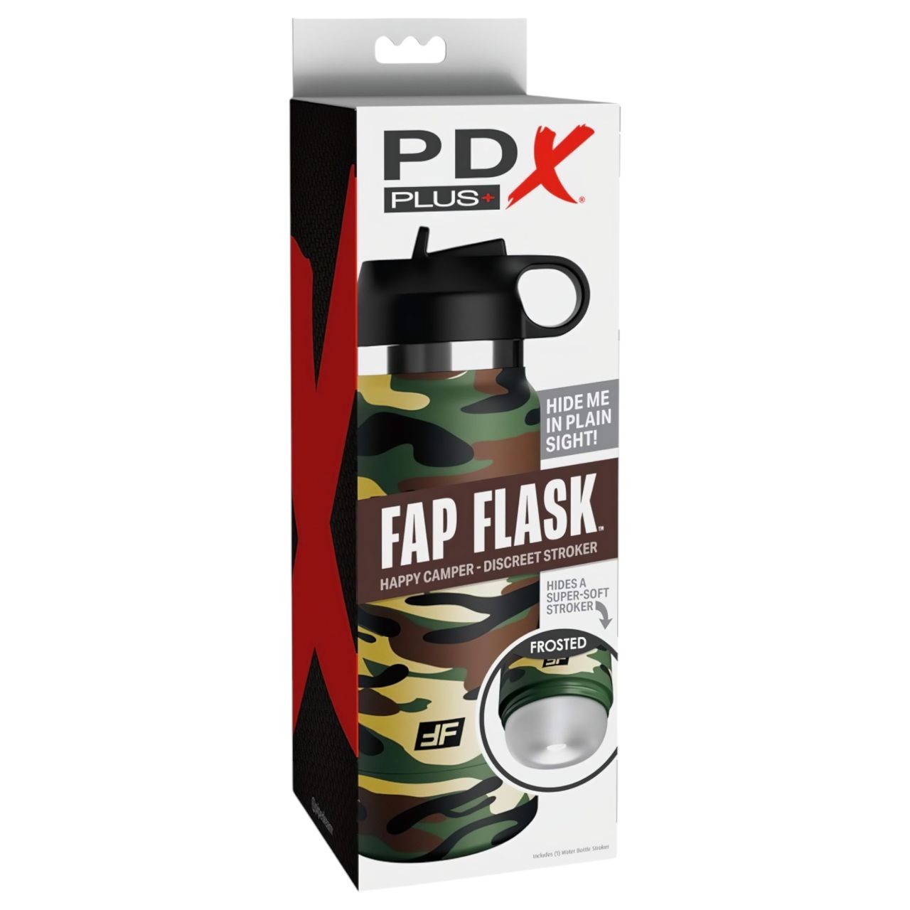 Fap Flask Happy Camper - maszturbátor kulacsban (zöld-fekete)