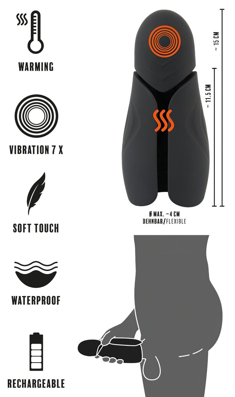 Rebel - akkus vízálló makkvibrátor (fekete) Rebel - akkus vízálló makkvibrátor (fekete)