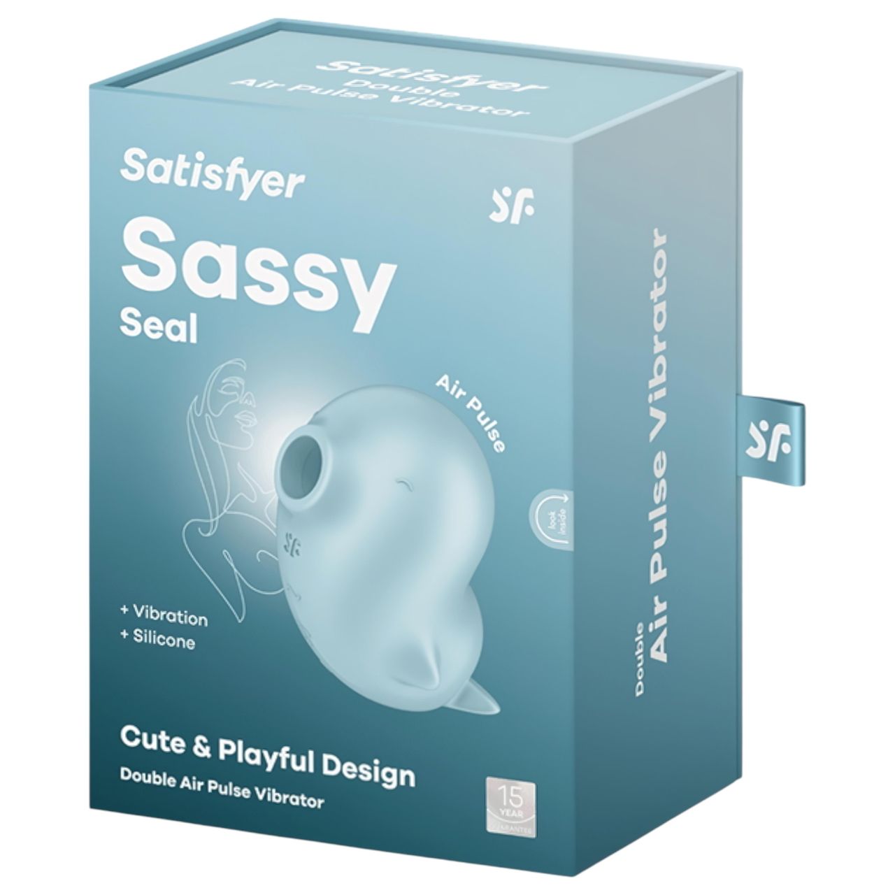 Satisfyer Sassy Seal - léghullámos csiklóizgató (türkiz)