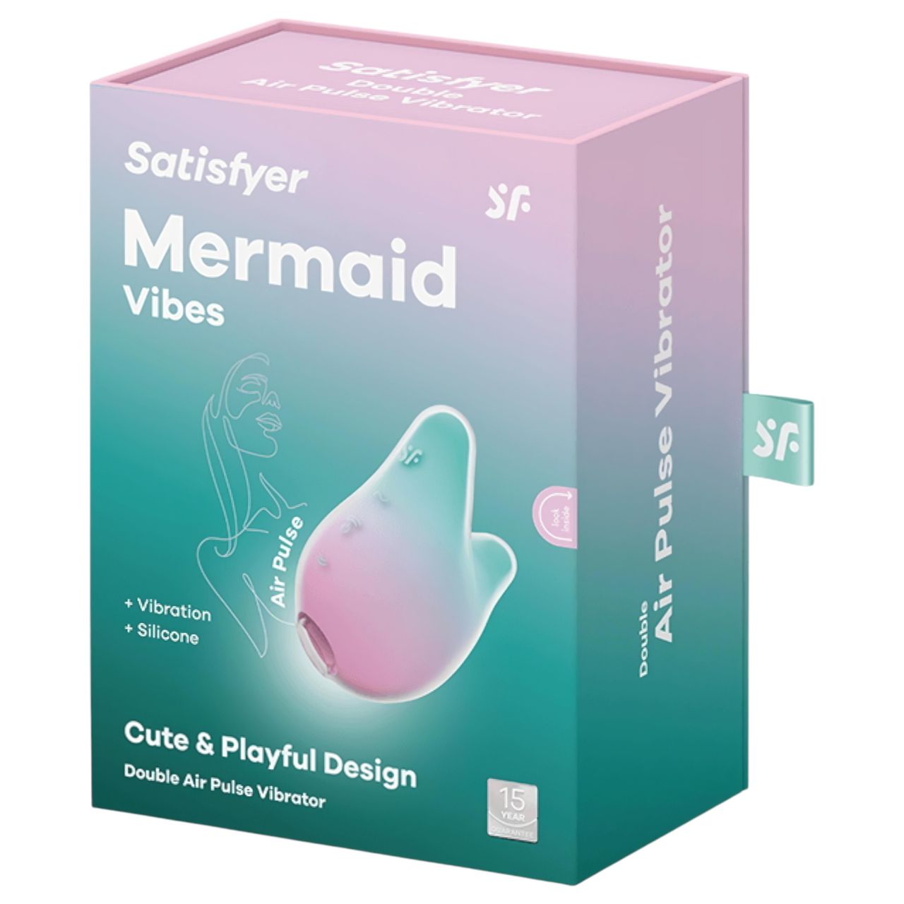 Satisfyer Mermaid Vibes - léghullámos csiklóizgató (menta-pink)