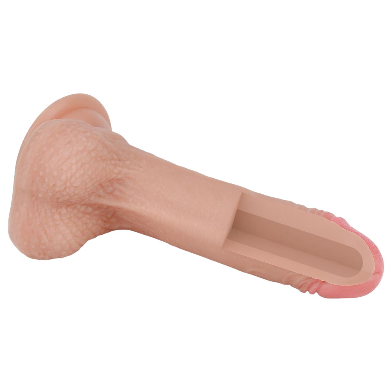 Lovetoy Nature Cock - kétrétegű élethű dildó - 18cm (natúr)