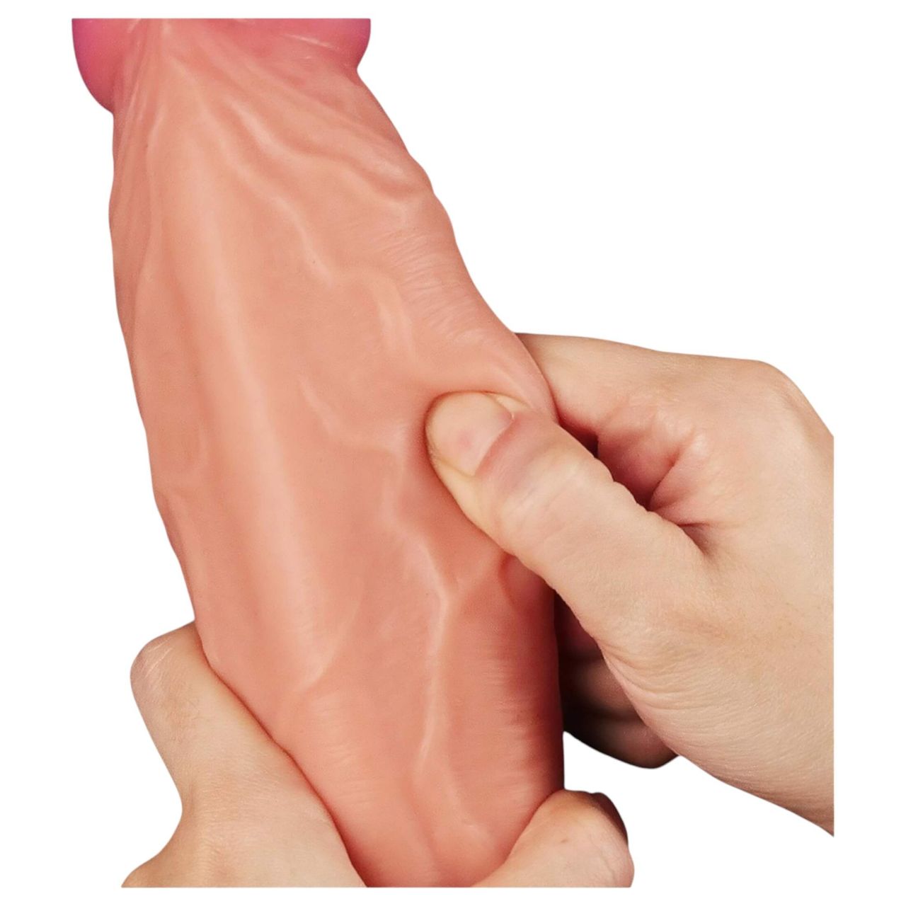 Lovetoy Nature Cock - kétrétegű élethű dildó - 25cm (natúr)