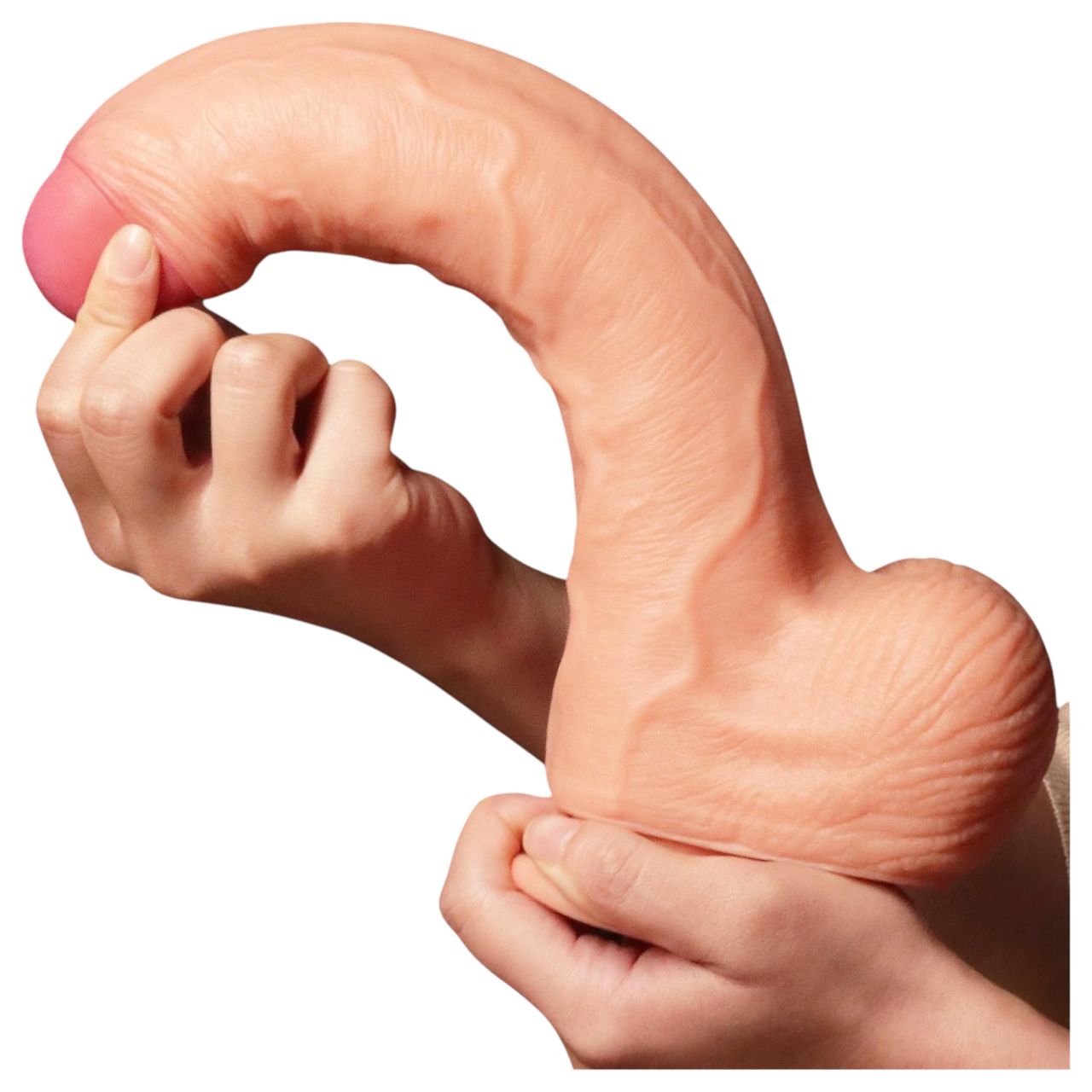 Lovetoy Nature Cock - kétrétegű élethű dildó - 28cm (natúr)