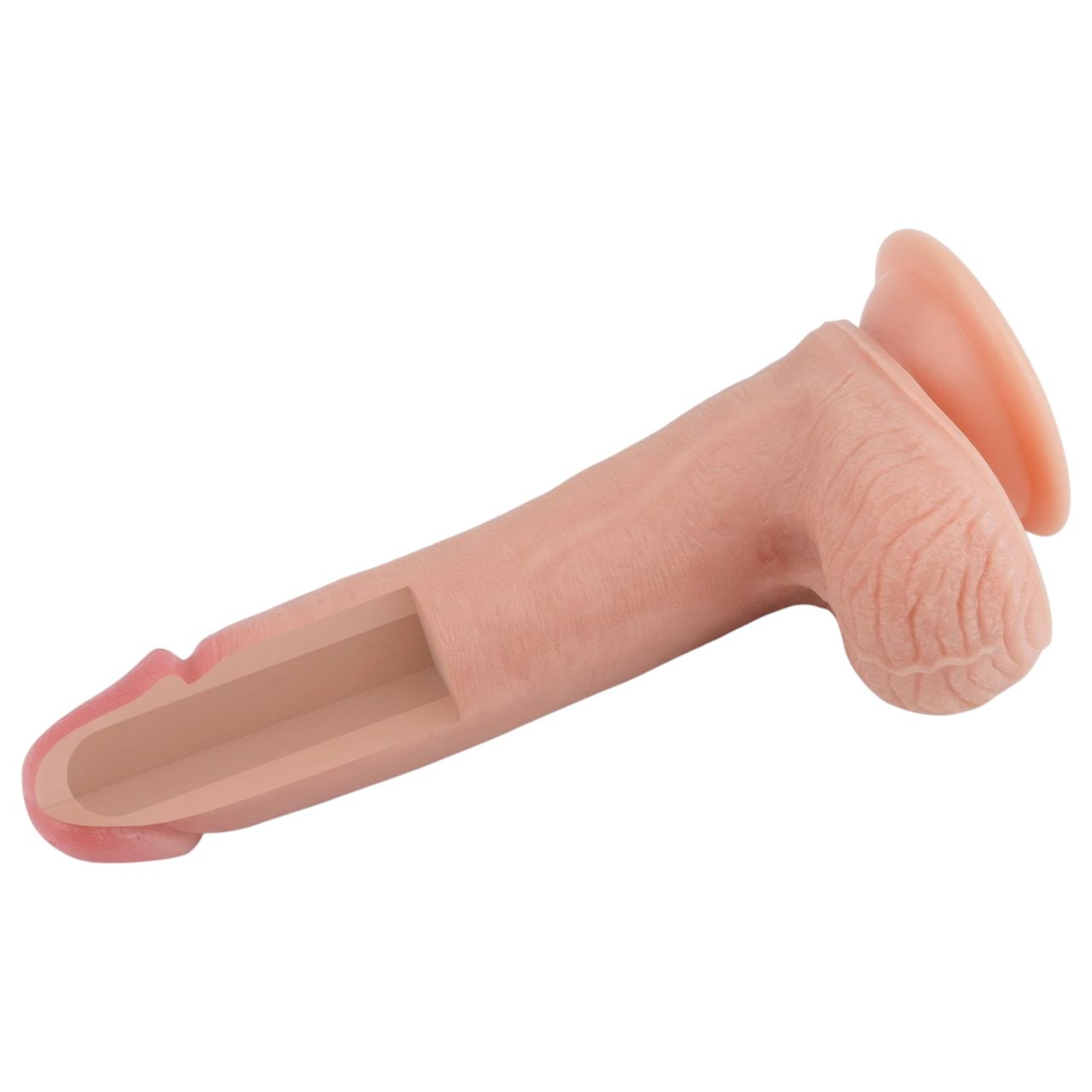 Lovetoy Nature Cock - kétrétegű élethű dildó - 20cm (natúr)