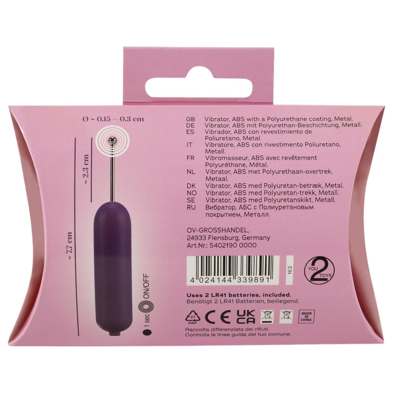 / You2Toys - Spot-on csikló vibrátor (lila)