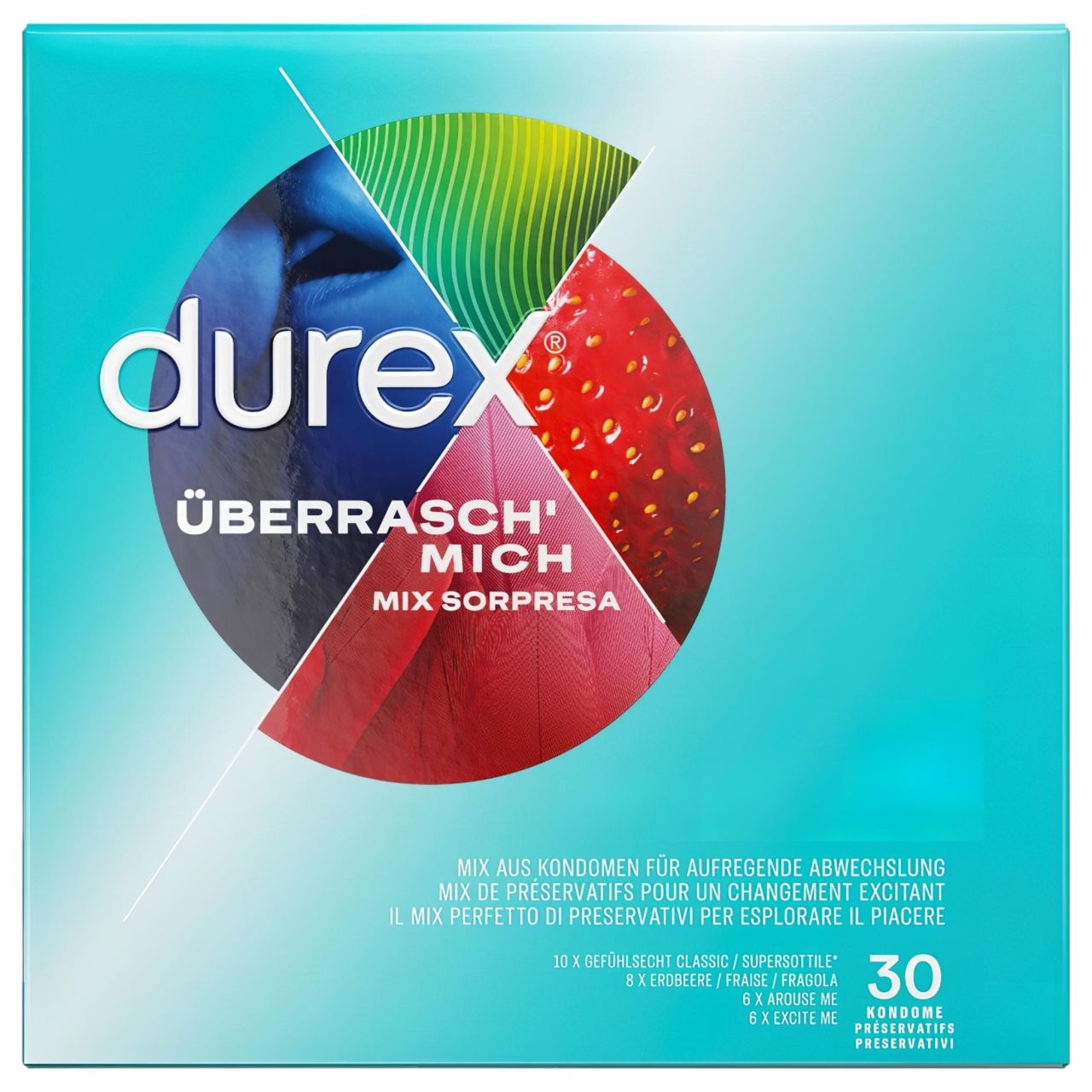 Durex - ízesített óvszercsomag (30db)