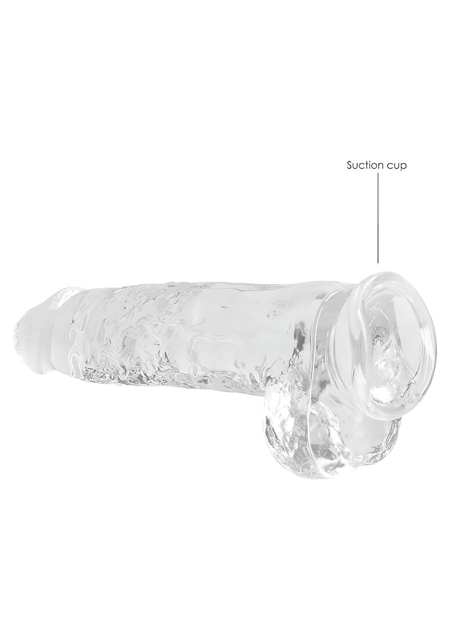 REALROCK - átlátszó élethű dildó - átlátszó (22cm)
