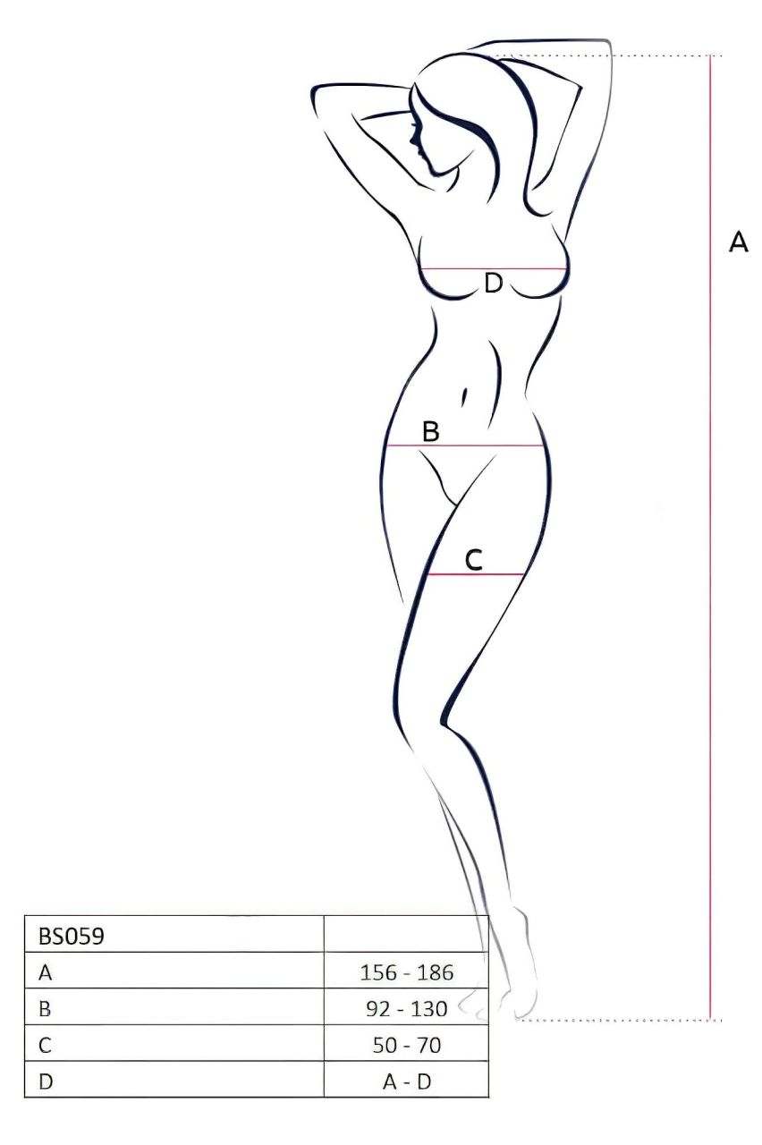 Passion BS059 - necc szett (fekete) - S-L
