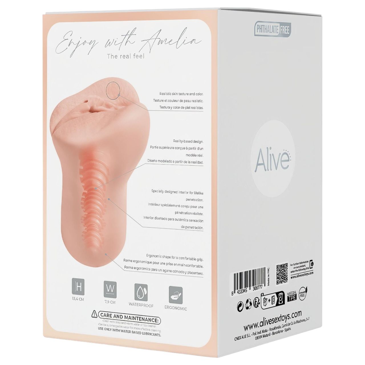 Alive Amelia S - műpunci maszturbáror (natúr)