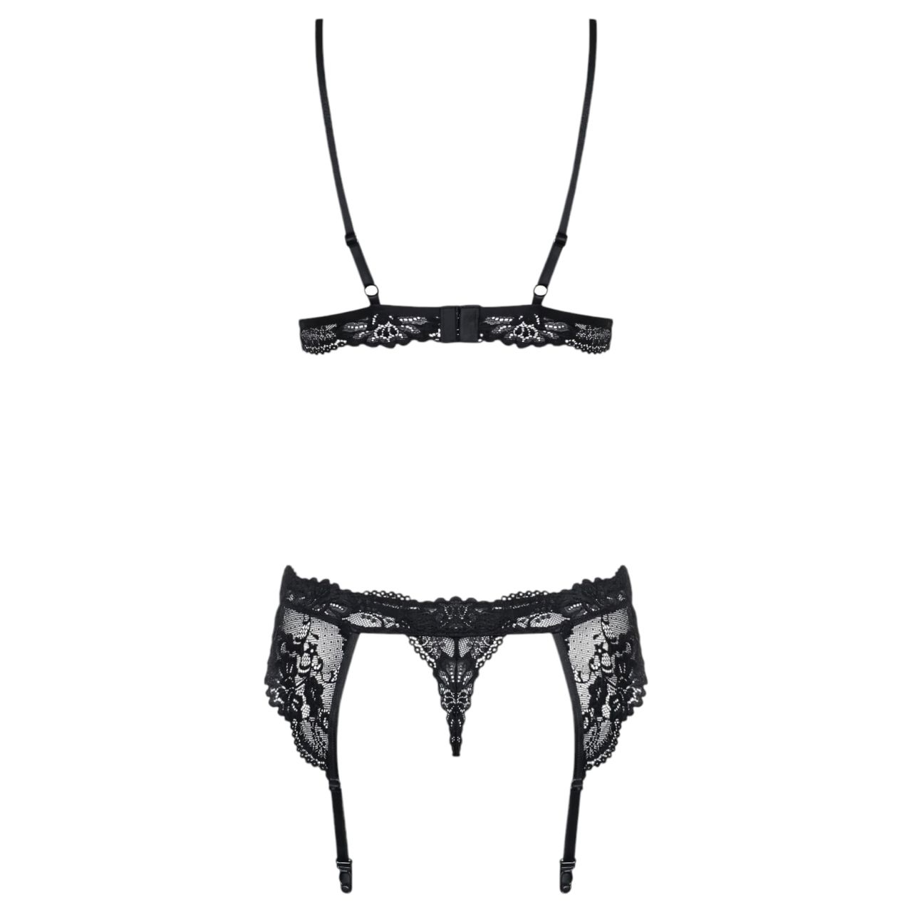 Obsessive 810-SEG-1 - csipke fehérnemű szett (fekete) Obsessive 810-SEG-1 - csipke fehérnemű szett (fekete)