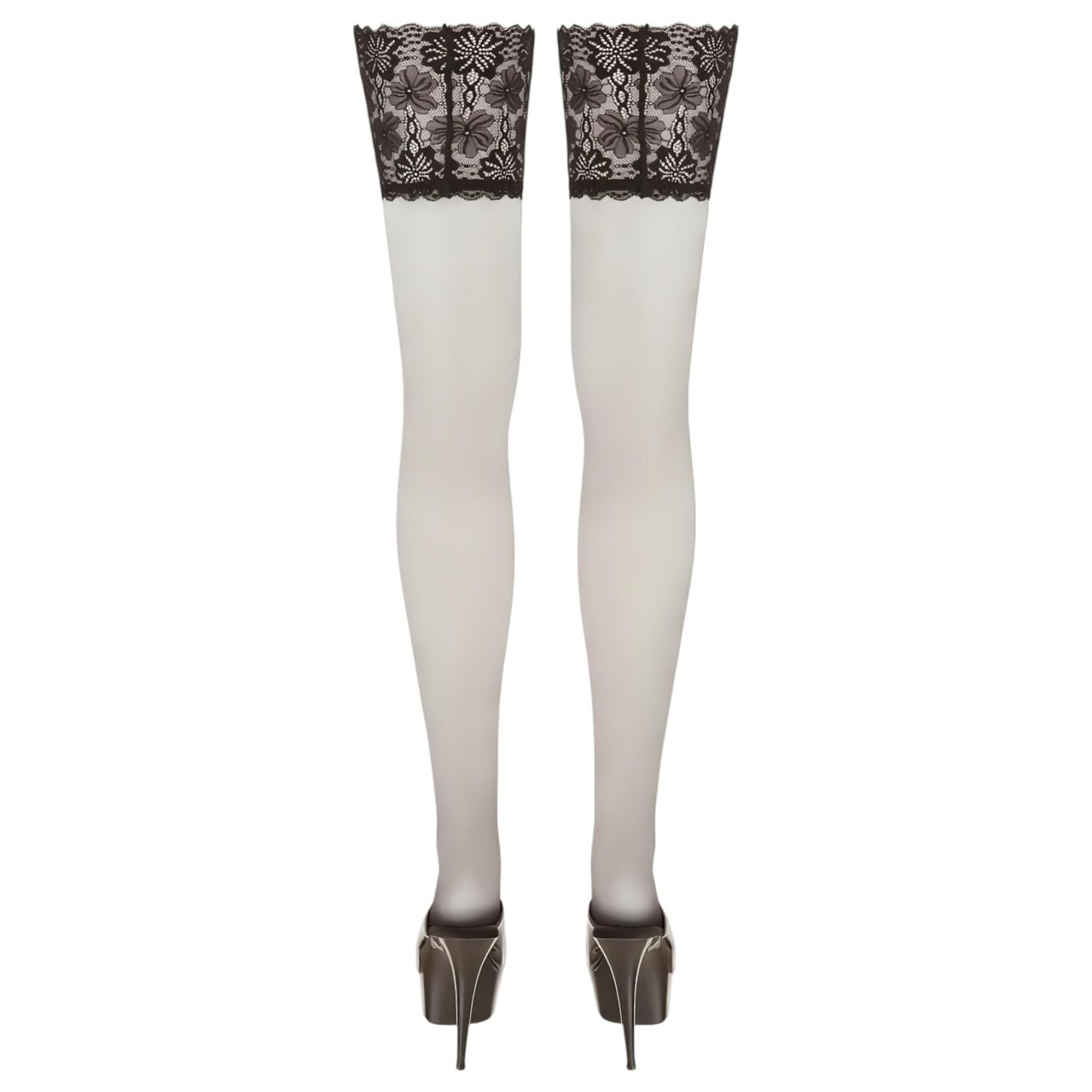 Cottelli Plus Size - combfix 15cm széles csipkés (fekete)