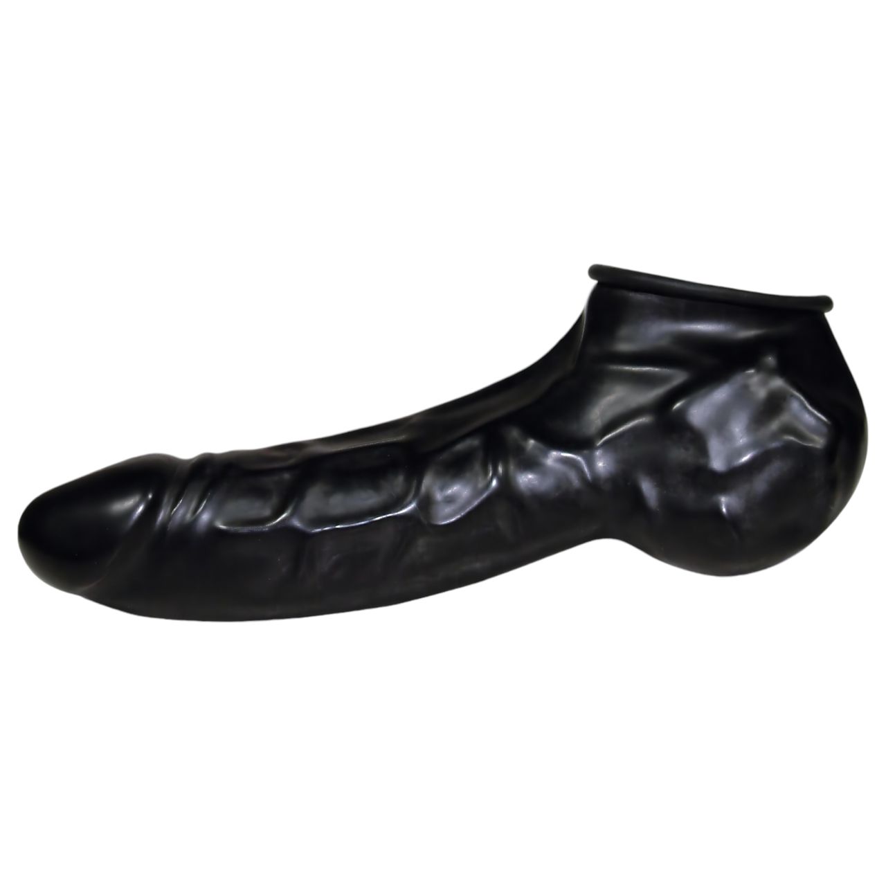 You2Toys - Latex pénisz-és hereköpeny (fekete) - Be Bizarre