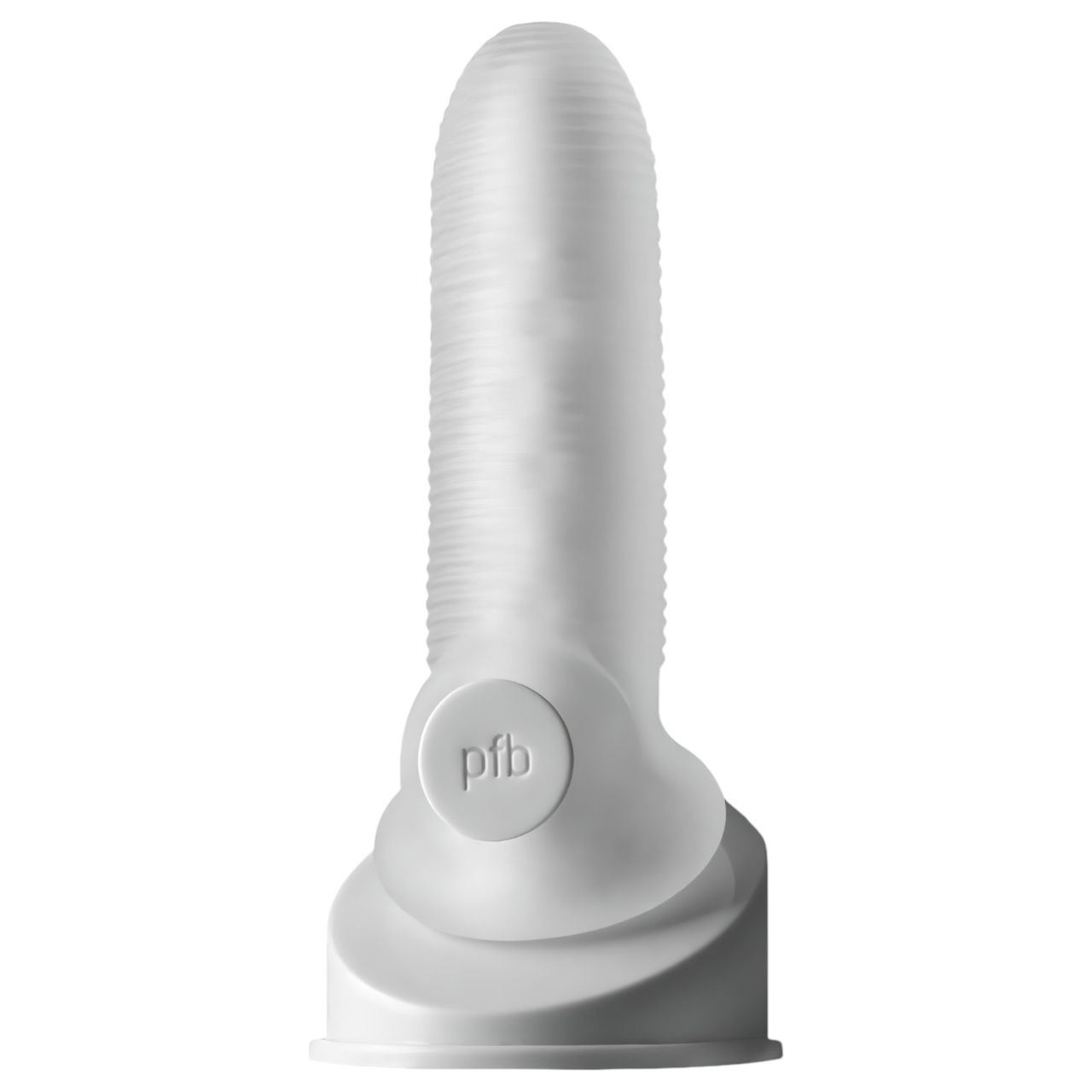 Fat Boy Micro Ribbed - péniszköpeny (15cm) - fehér