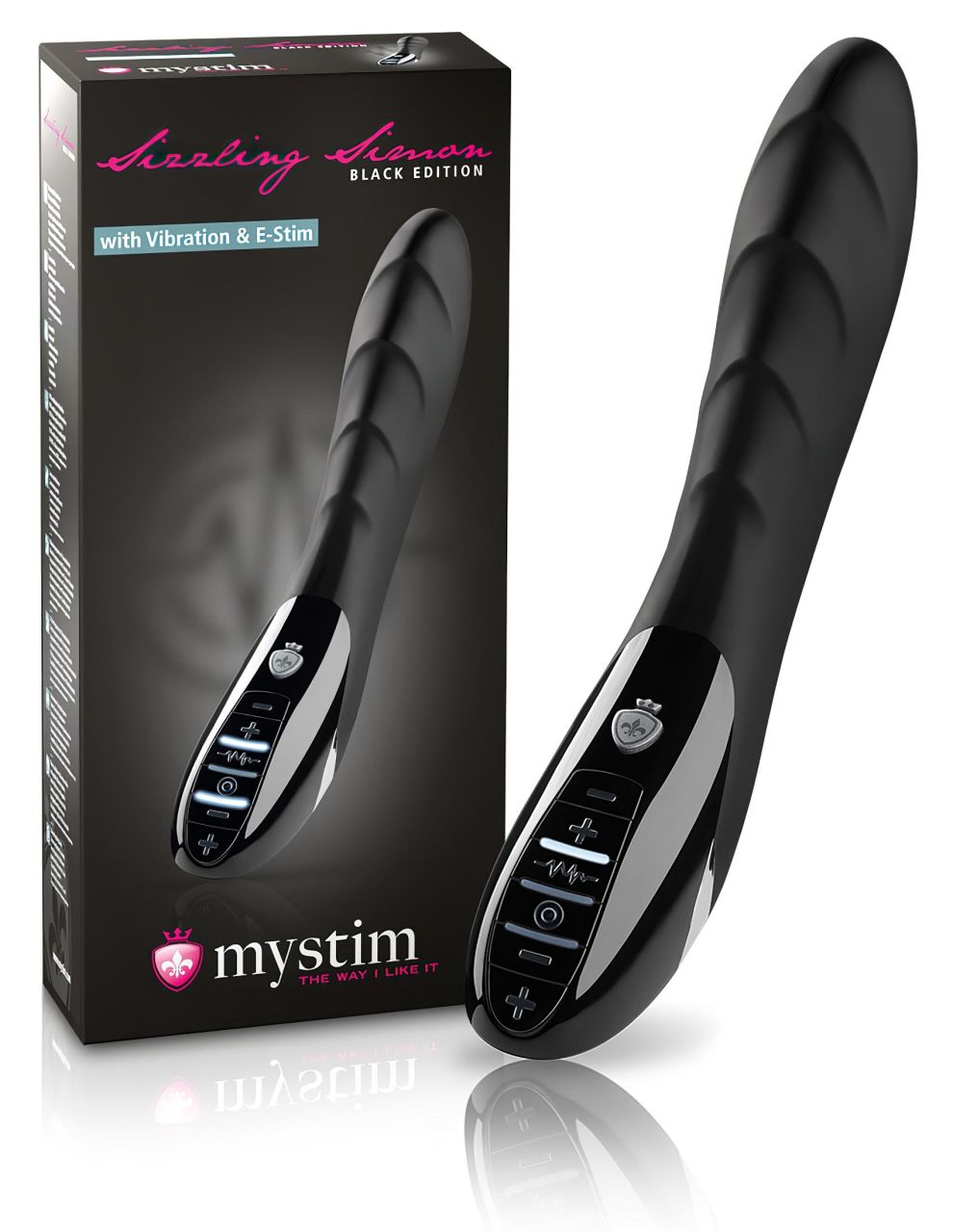 mystim Sizzling Simon - elektro-stimuláló vibrátor (fekete)