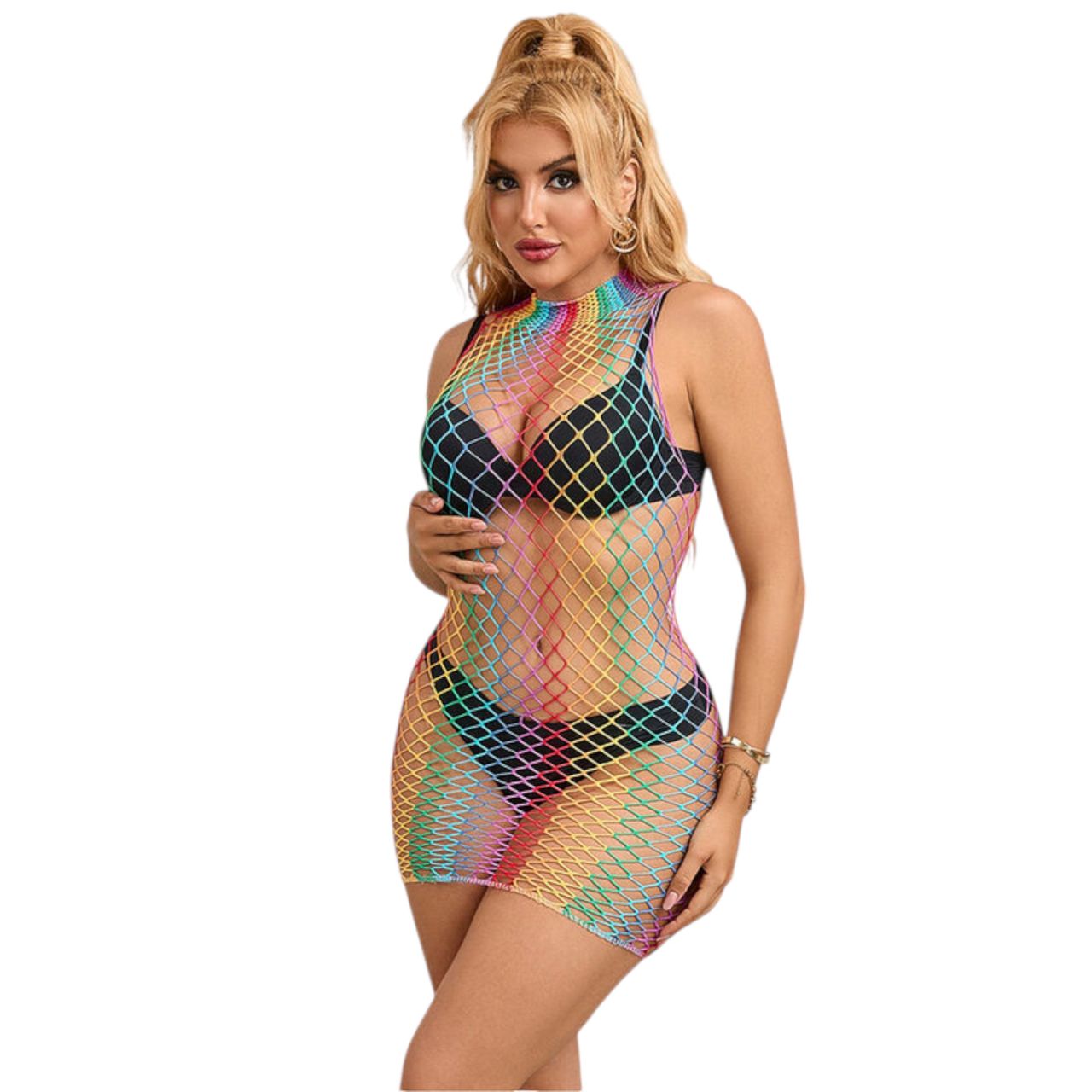 Subblime 952433 - szivárvány necc ruha - S-L