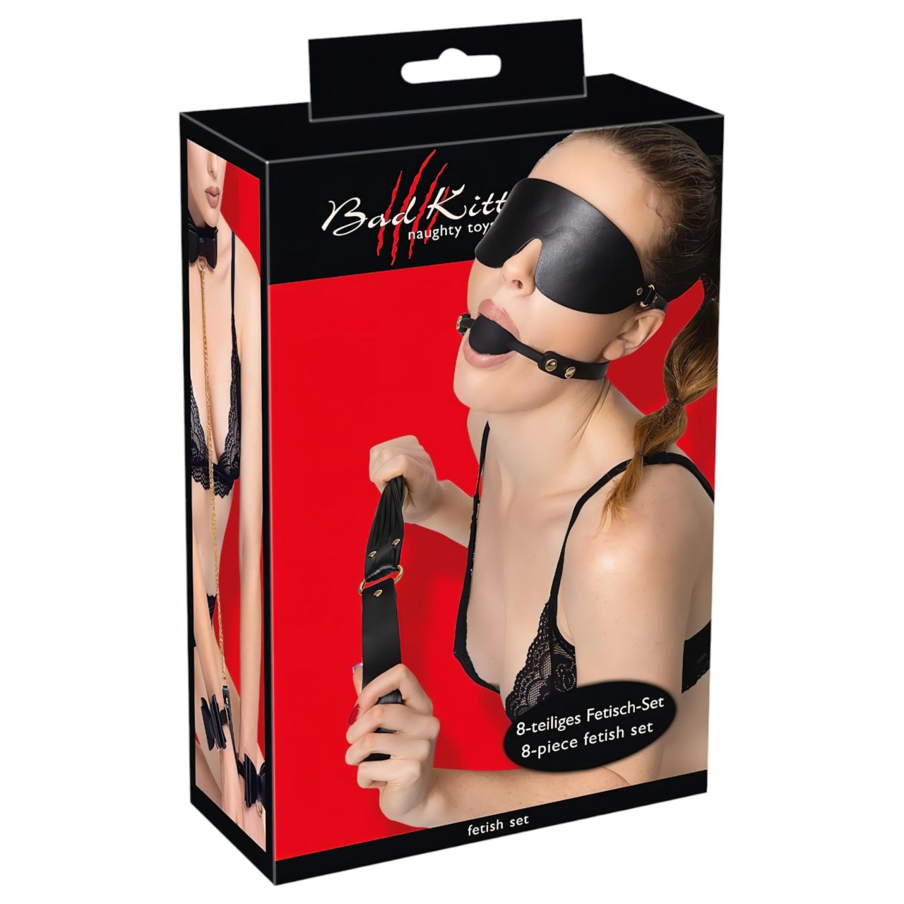 / Bad Kitty - bondage szett táskában - 7 részes (fekete-arany)