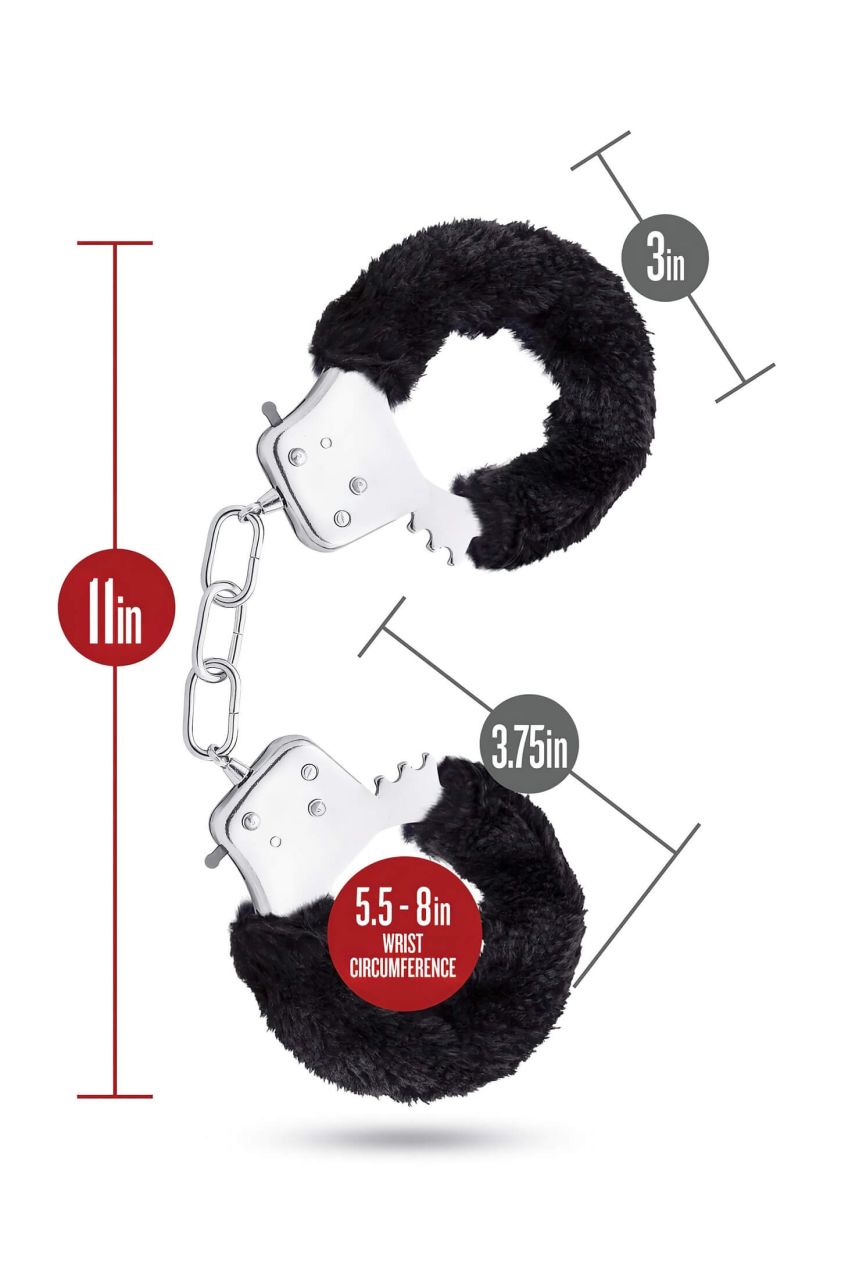 Temptasia Cuffs - plüss bilincs (fekete) Temptasia Cuffs - plüss bilincs (fekete)