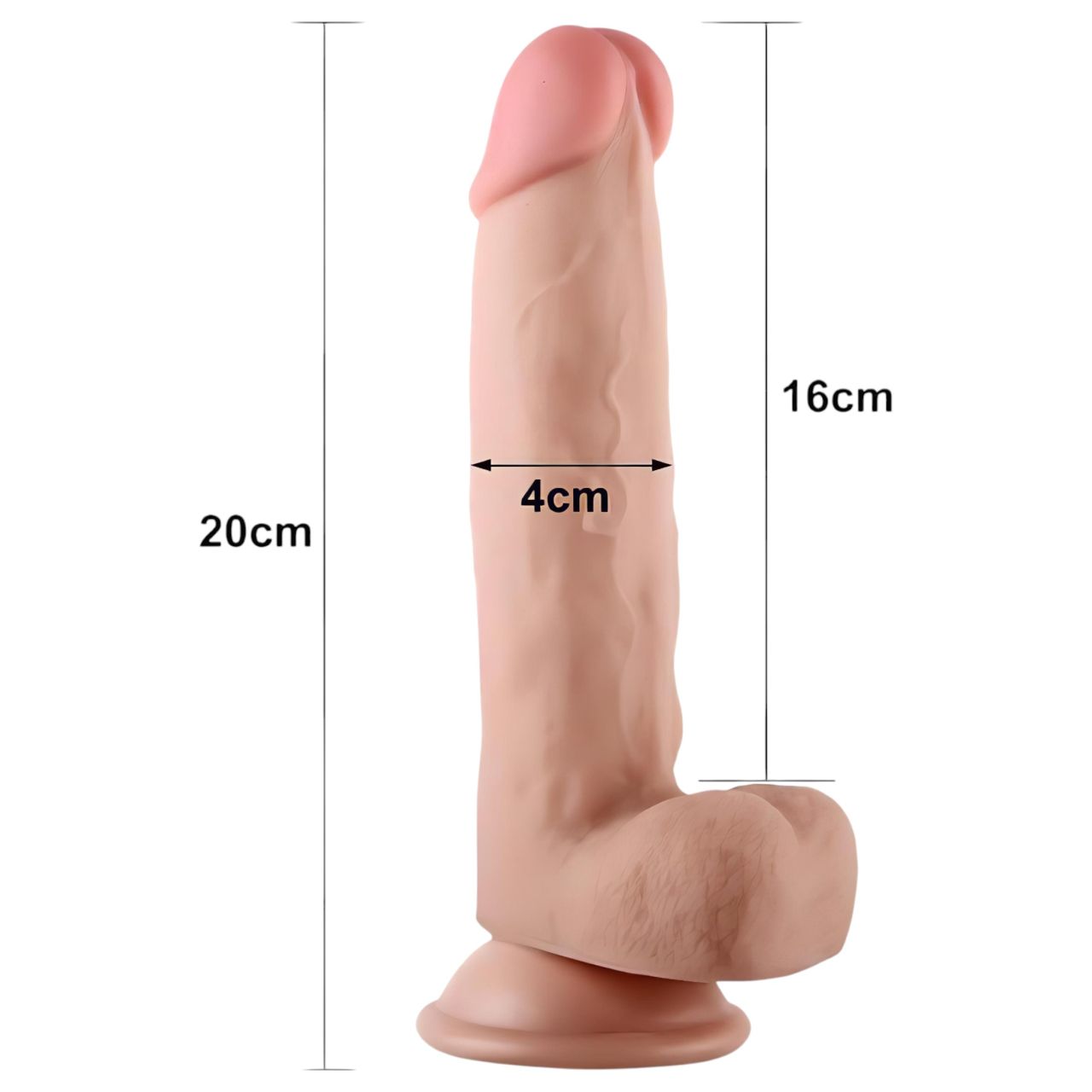 Lovetoy Sliding-Skin - kétrétegű dildó - 21 cm (testszínű) Lovetoy Sliding-Skin - kétrétegű dildó - 21 cm (testszínű)