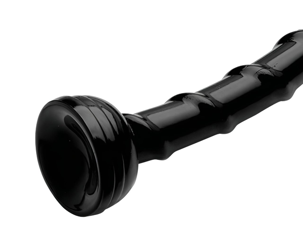 Hosed Swirl Thin Anal Snake 18 - anál dildó (fekete)