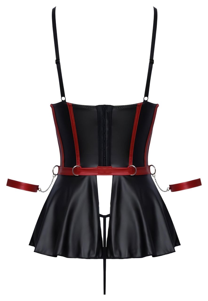 Cottelli Bondage - fényes szett és kar bilincs (fekete) Cottelli Bondage - fényes szett és kar bilincs (fekete)