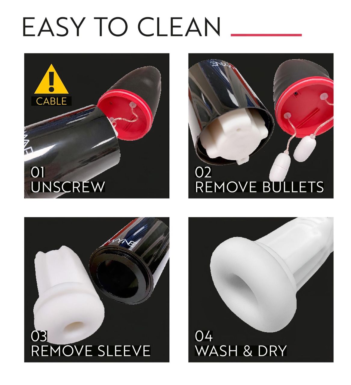 WYNE 02 - akkus, rezgő-szívó maszturbátor (fekete-fehér) WYNE 02 - akkus, rezgő-szívó maszturbátor (fekete-fehér)