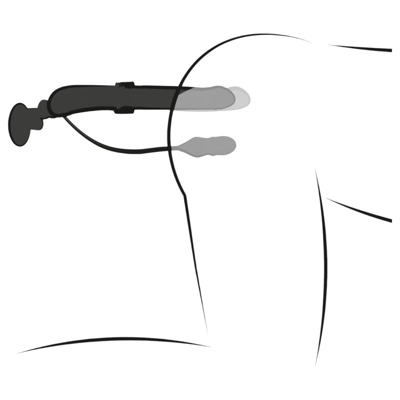 Fetish - lökő vibrátor (fekete) Fetish - lökő vibrátor (fekete)