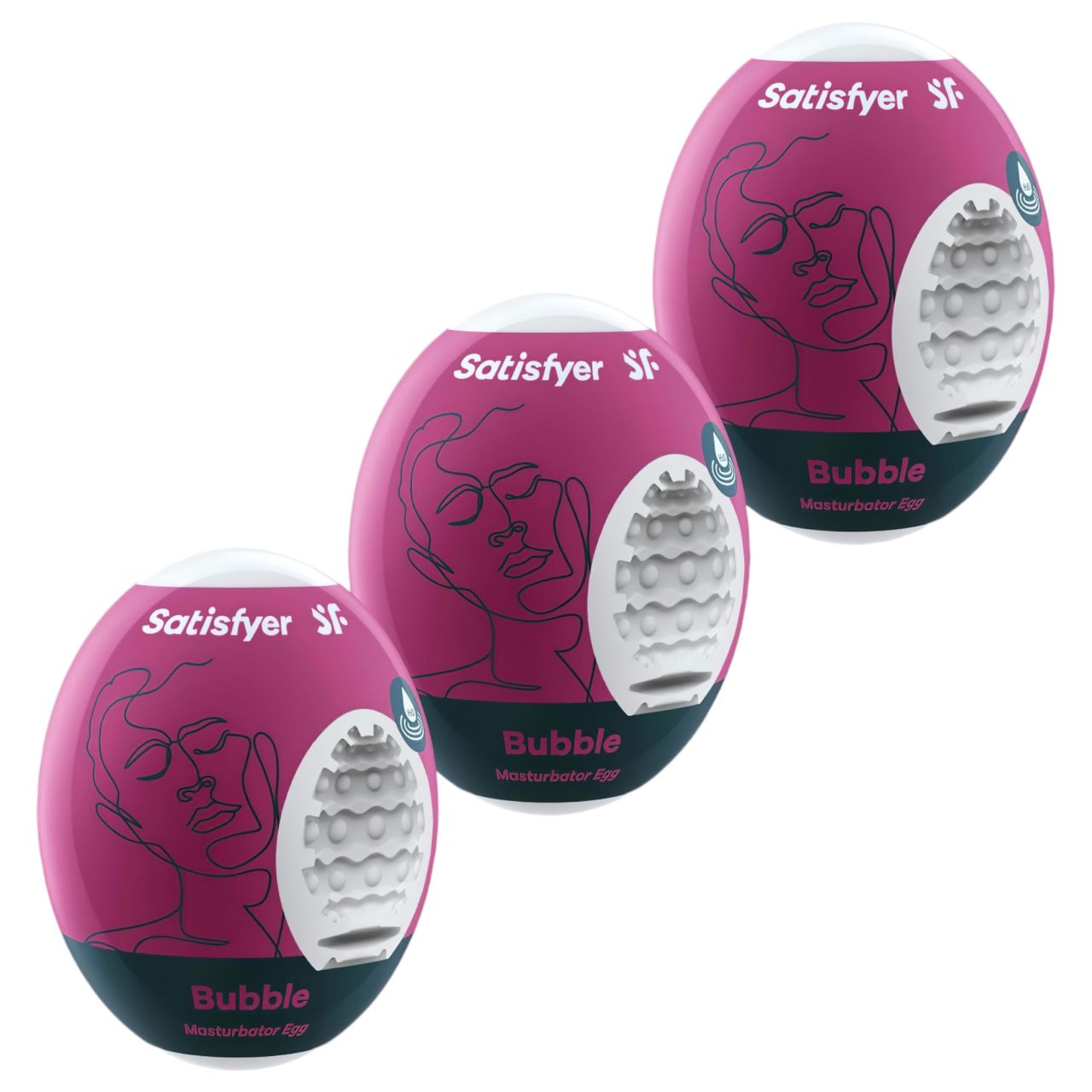 Satisfyer Egg Bubble - tojás maszturbátor (3db) Satisfyer Egg Bubble - tojás maszturbátor (3db)