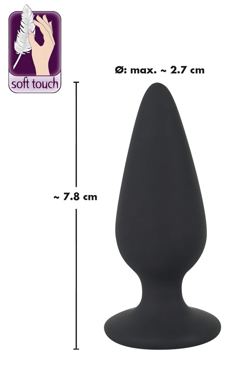 Black Velvet Heavy - 40g-os anál plug (fekete)