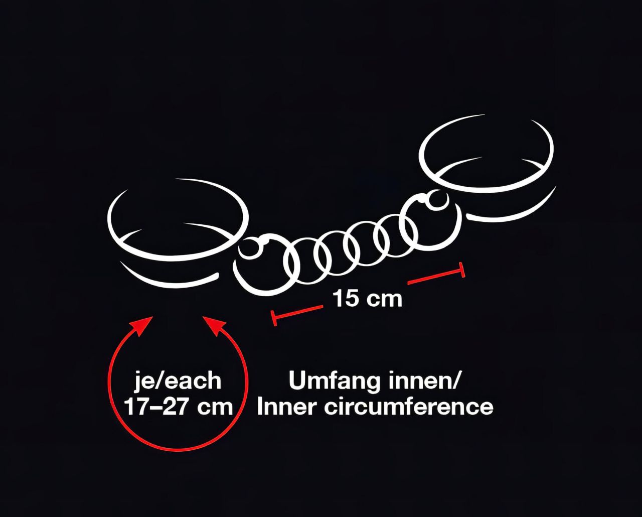 Bad Kitty - szíves bilincsek (fekete)