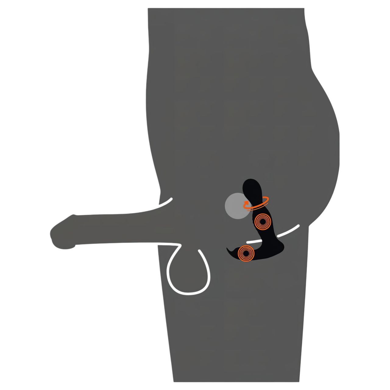 Rebel - távirányítós 2in1 prosztata vibrátor (fekete) Rebel - távirányítós 2in1 prosztata vibrátor (fekete)