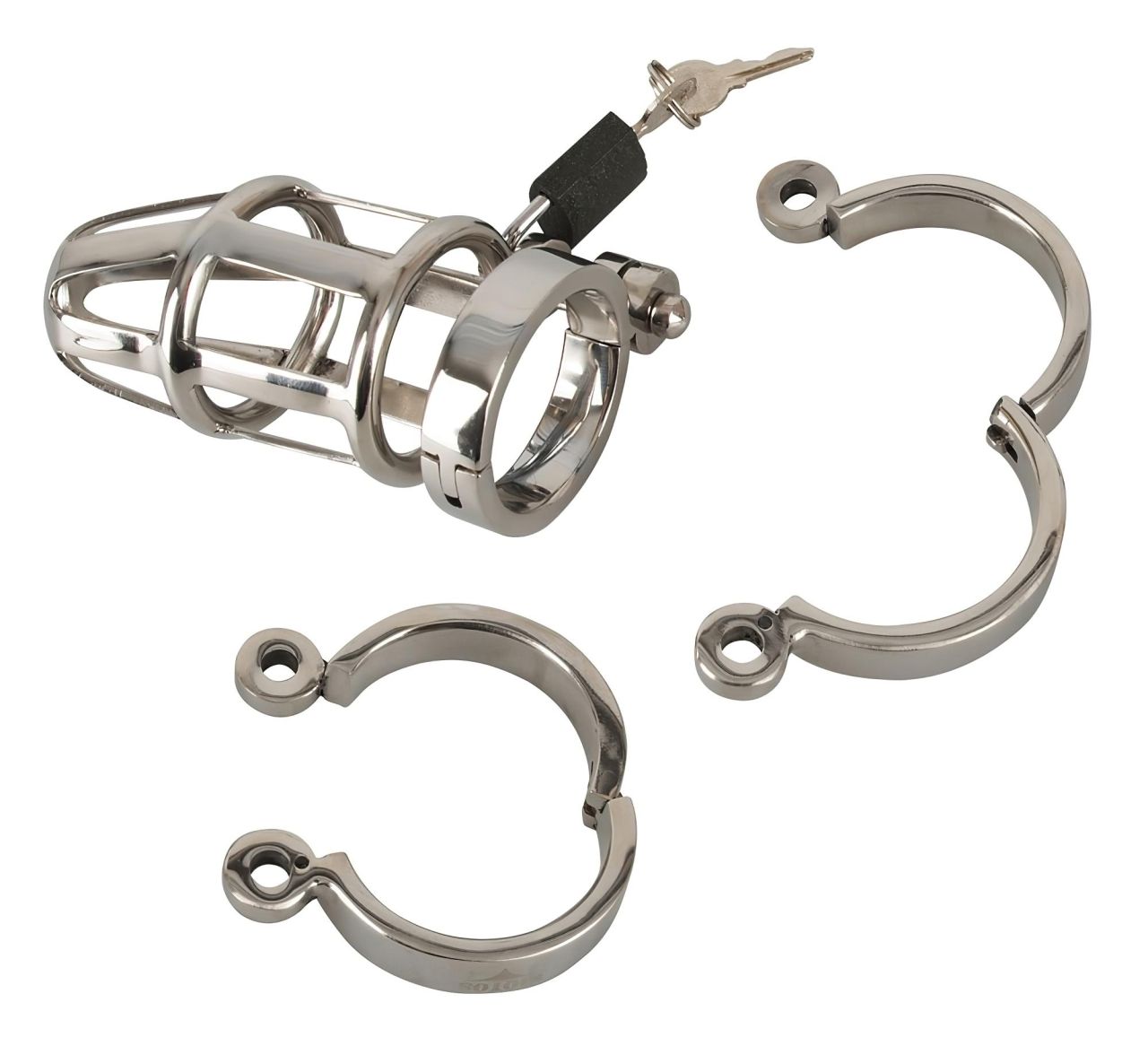 You2Toys - Chastity Cage - fém pénisz ketrec, lakattal