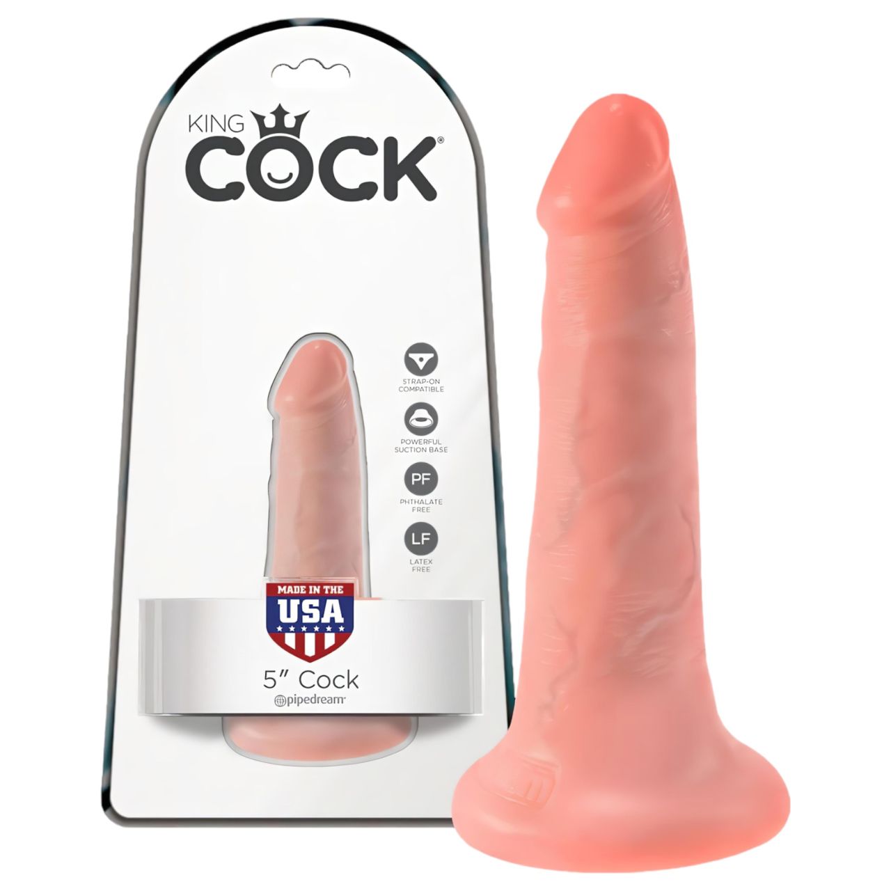 King Cock 5 dildó (13 cm) - natúr King Cock 5 dildó (13 cm) - natúr