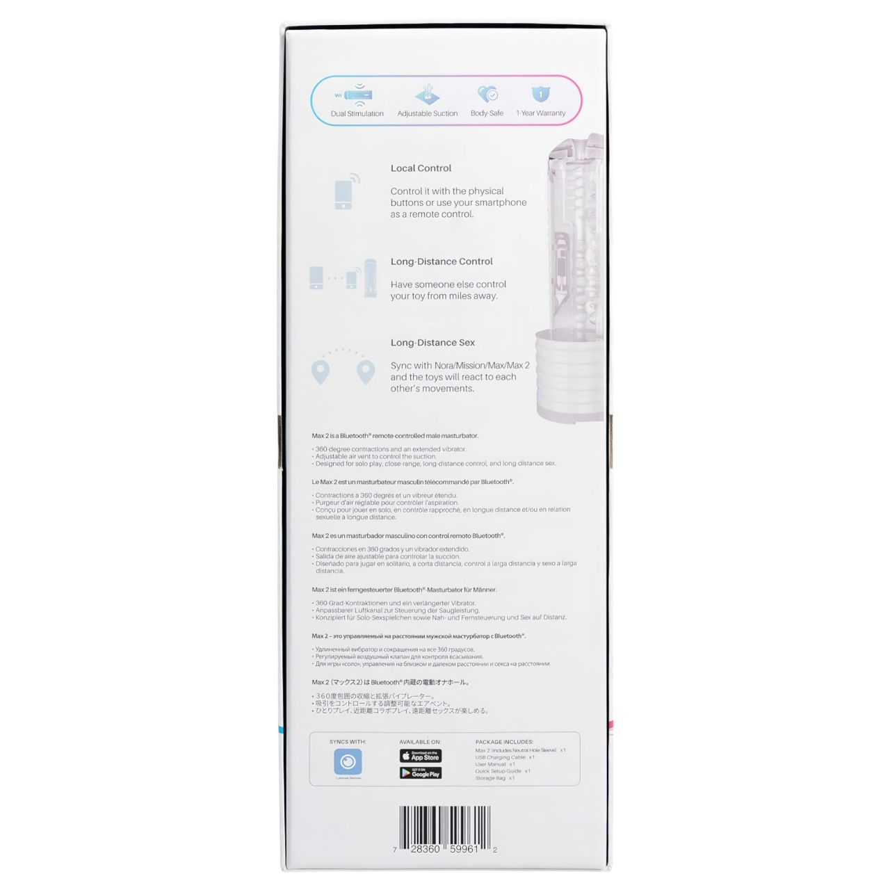 LOVENSE Max 2 - okos maszturbátor (fehér) LOVENSE Max 2 - okos maszturbátor (fehér)