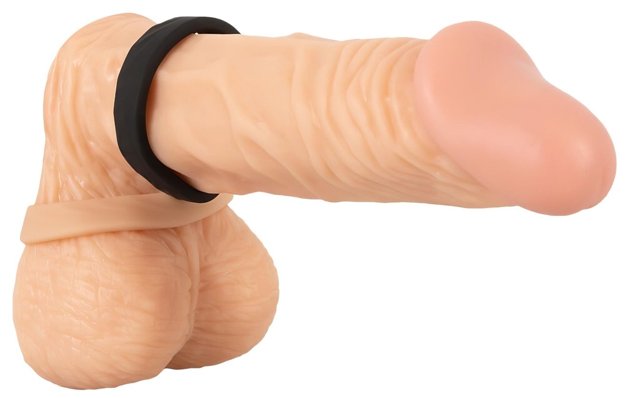 You2Toys 4in1 - pénisz- és heregyűrű szett (natúr-fekete)
